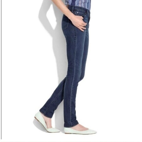 Madewell Rail Straight Jeans Dark Wash Classic Straight Leg Jeans 26x34 - Picture 1 of 8